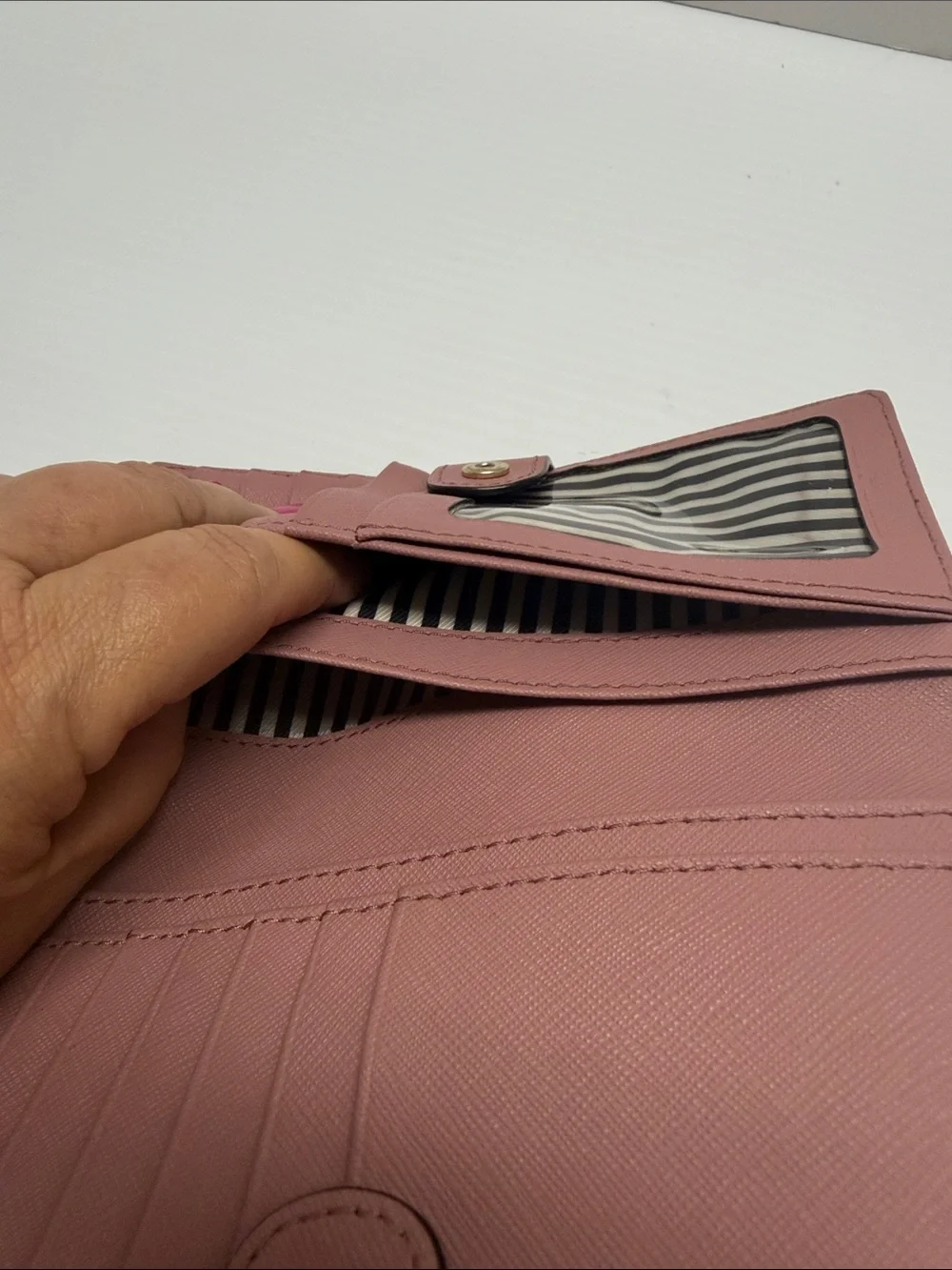 Kate Spade Two-Tone Plum and Dusty Pink Continental Wallet